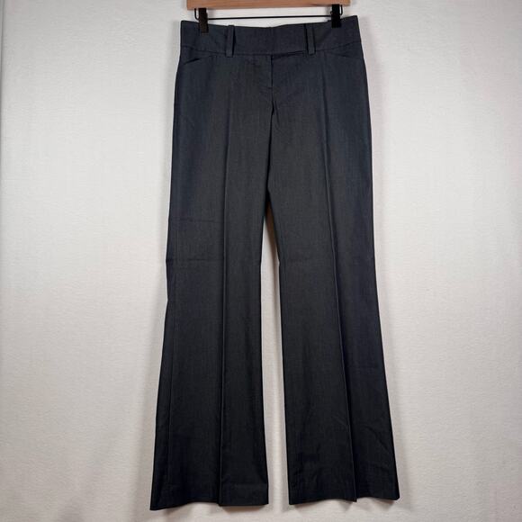NWT ANN TAYLOR Signature Straight Wide Leg Dress Pant Trouser Career size 0 Gray - Picture 1 of 10